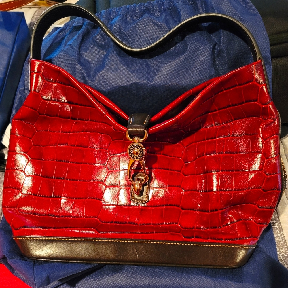 Croc embossed Leather Dooney and Bourke tote